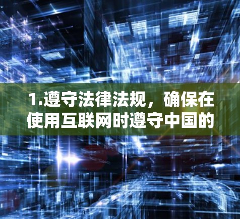 1.遵守法律法规，确保在使用互联网时遵守中国的相关法律法规，避免非法操作
