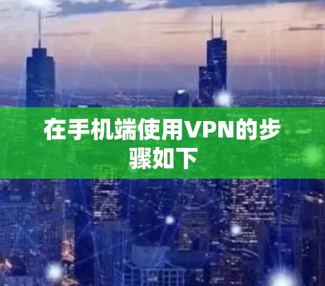 在手机端使用VPN的步骤如下 在手机端使用VPN的步骤如下