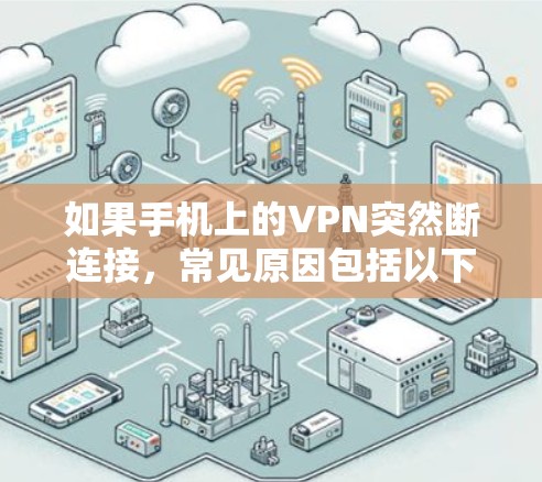 如果手机上的VPN突然断连接,常见原因包括以下几种情况 如果手机上的VPN突然断连接,常见原因包括以下几种情况